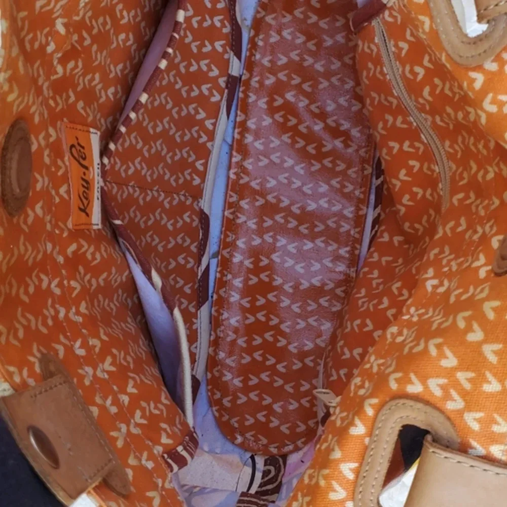 Fossil‎ coated canvas print tote